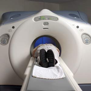 An MRI machine.